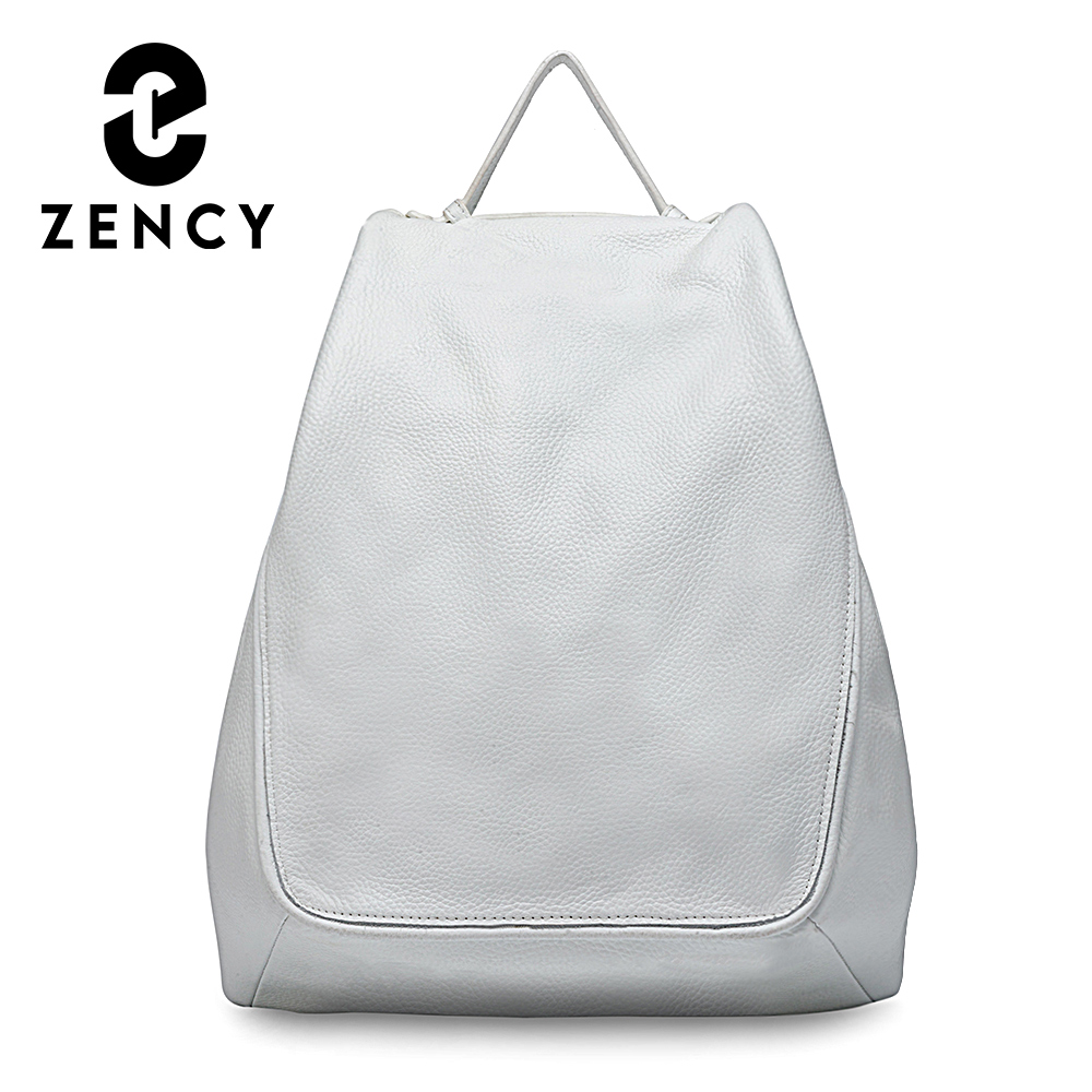 Travel Backpack Anti Theft - Zency 여성 100% 정품 가죽 도난