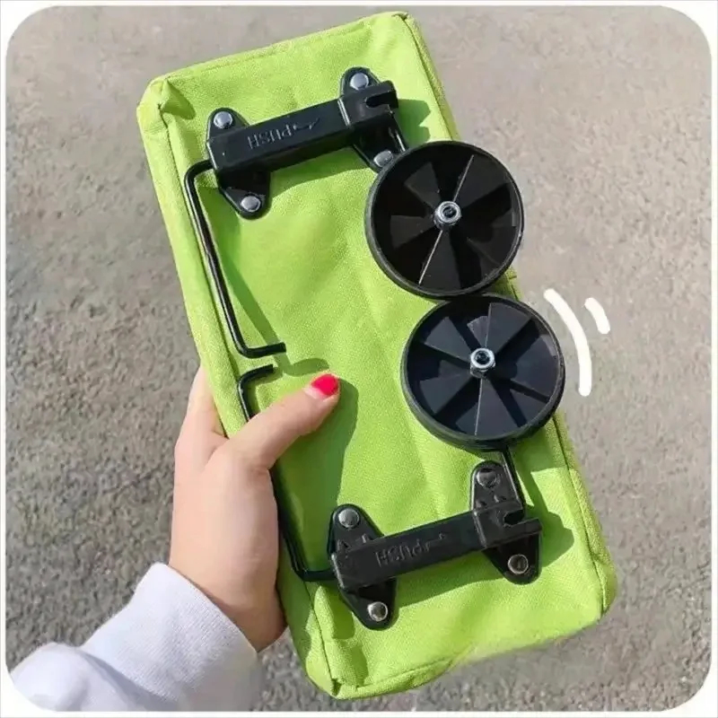 Foldable Backpack Small - 접이식 휴대용 쇼핑 카트 바퀴 포함