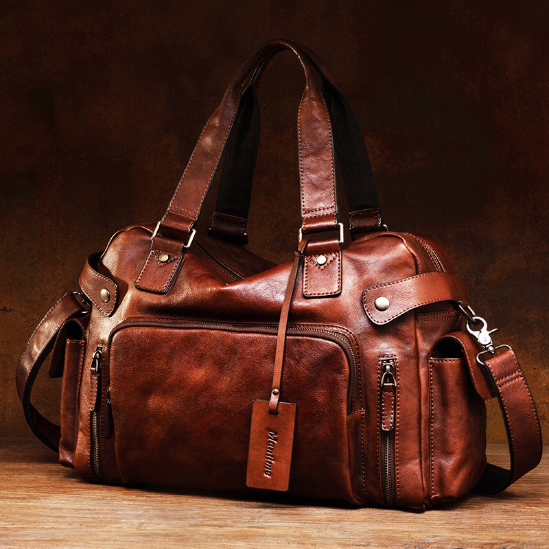 Leather Backpack Vintage - 빈티지 식물성 무두질 가죽 지우개 남성용