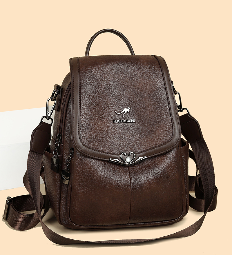 Leather Backpack Vintage - 2026년 신상 여성용 책가방 대용량 고품질