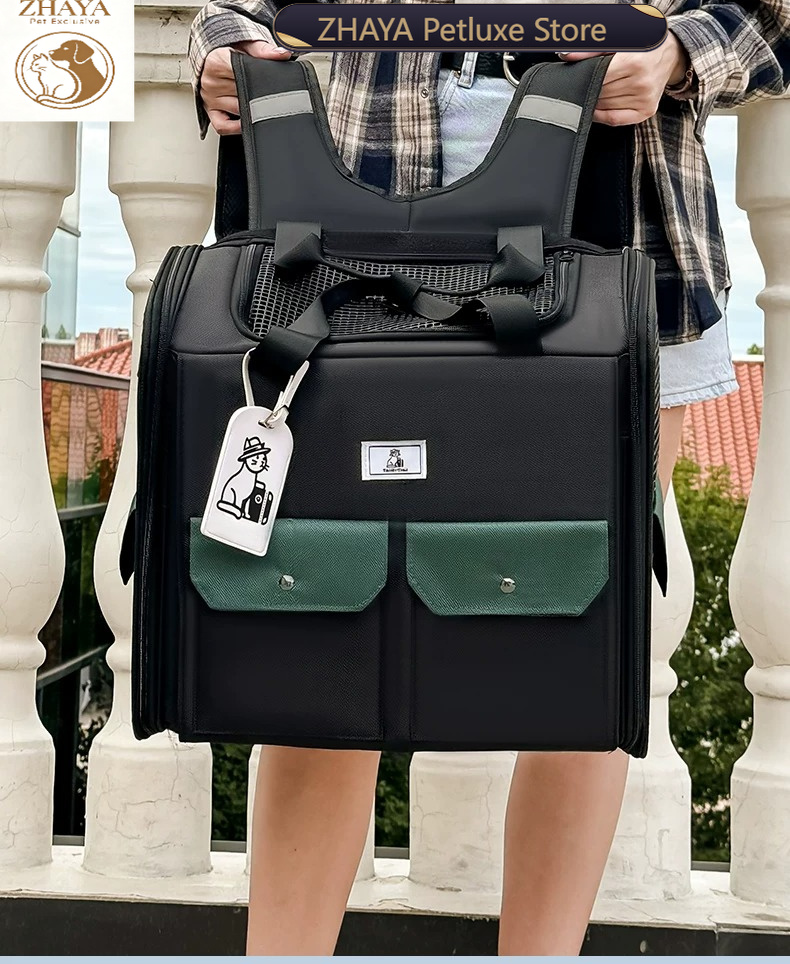 Foldable Backpack Small - ZHAYA 대형 고양이 캐리어 백팩, 메인