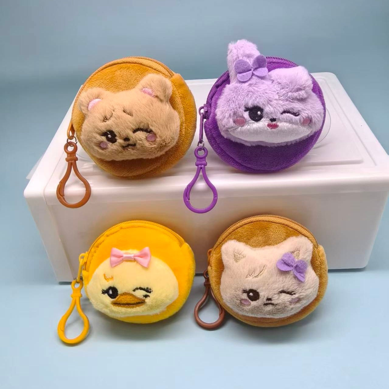 Mini Backpack Purse - 귀여운 케이팝 리본 오리 고양이 토끼