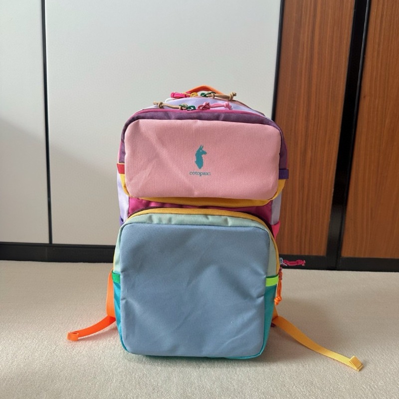 Canvas Backpack Casual - 도파민 컬러 블록 백팩 경량 나일론