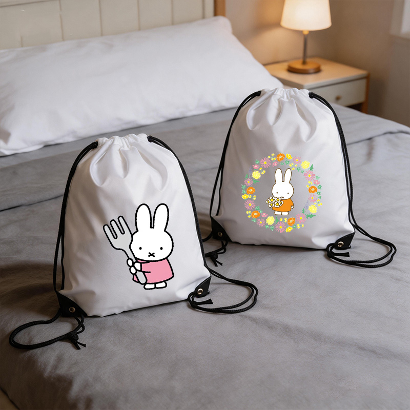 Drawstring Gym Bag - Miffys Drawstring Bag 여성 방수 체육관