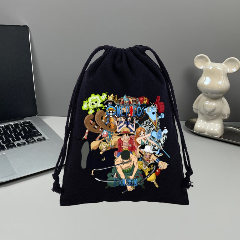 Drawstring Gym Bag - 애니메이션 원피스 드로스트링 백팩 루피 로로노아