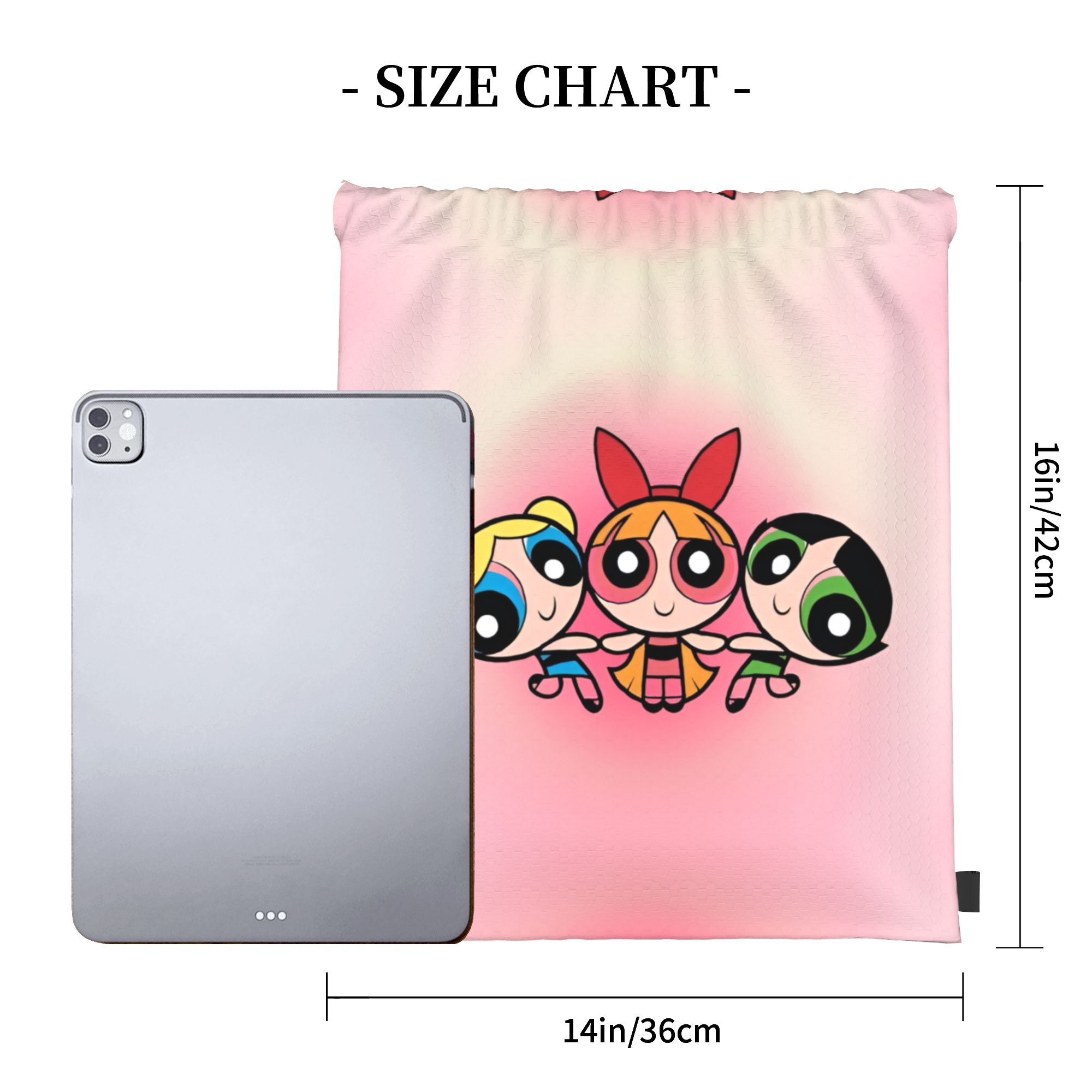 맞춤형 파워스 애니메이션 퍼프스 드로스트링 백팩 여성  - Drawstring Gym Bag 리뷰 및 가격
