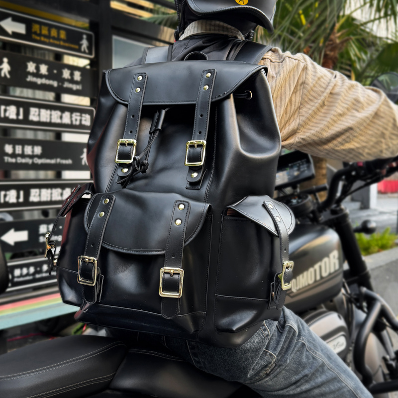 새로운 도착 가죽 배낭 럭셔리 남자 진짜 소 가죽 여행 - Leather Backpack Vintage 리뷰 및 가격