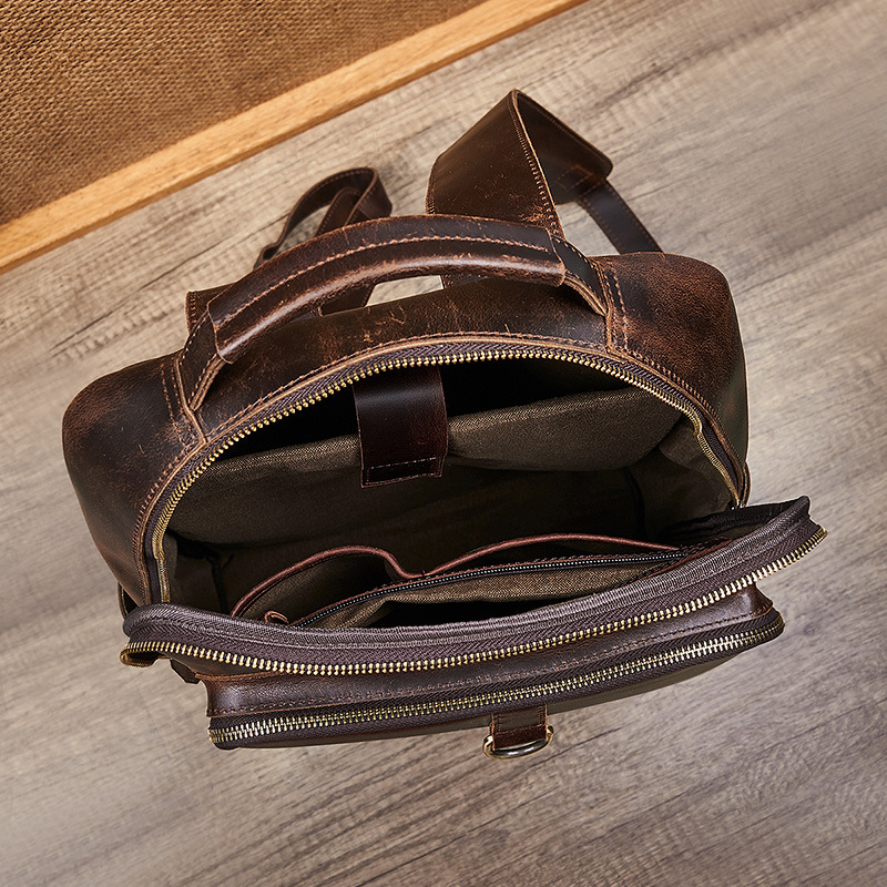 남성용 탑 그레인 왁스 가죽 노트북 백팩 |   비즈니 - Leather Backpack Vintage 리뷰 및 가격