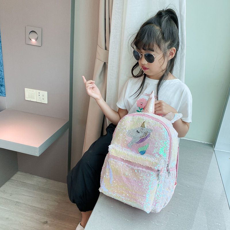 스팽글 유니콘 백팩 핑크 샤이니 경량 미니 커스텀 로고 - Fashion Backpack Women 리뷰 및 가격