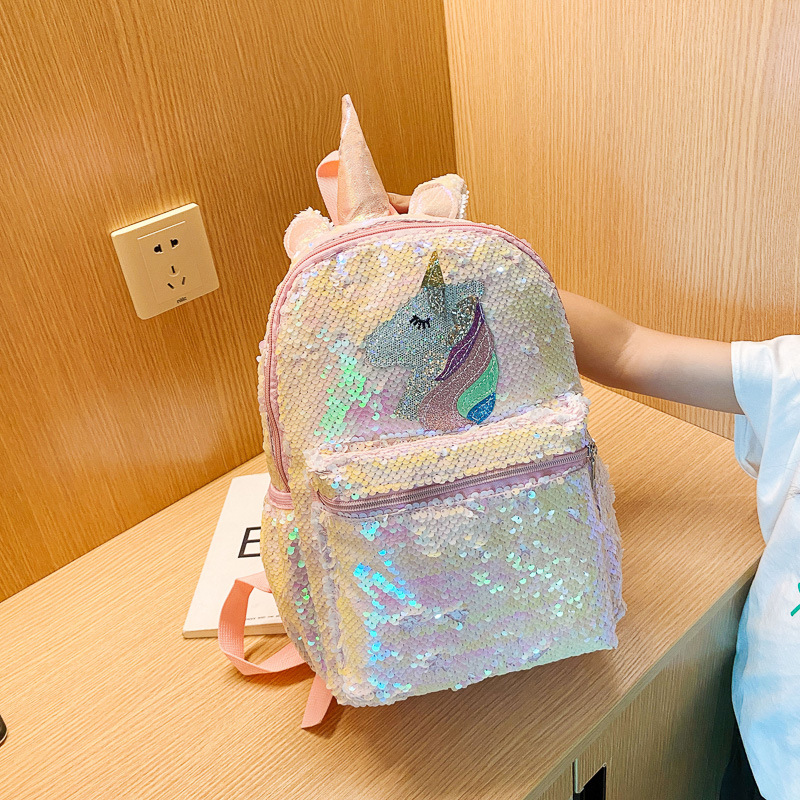 스팽글 유니콘 백팩 핑크 샤이니 경량 미니 커스텀 로고 - Fashion Backpack Women 리뷰 및 가격
