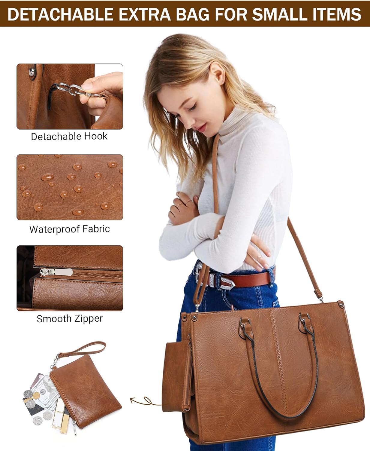 여성 직장인을 위한 2 in 1 노트북 토트백, 보온  - Laptop Backpack 15.6 리뷰 및 가격