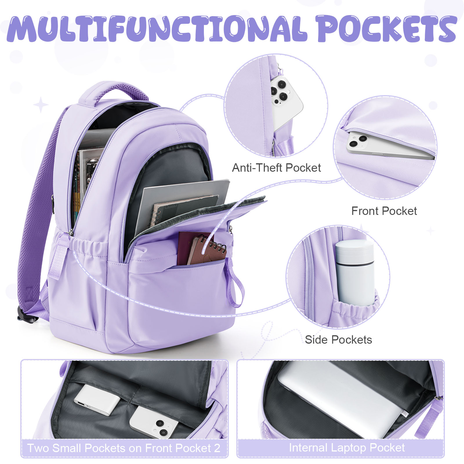 십대 학교 배낭 캐주얼 백팩 일상 학교 사용에 완벽,  - Canvas Backpack Casual 리뷰 및 가격