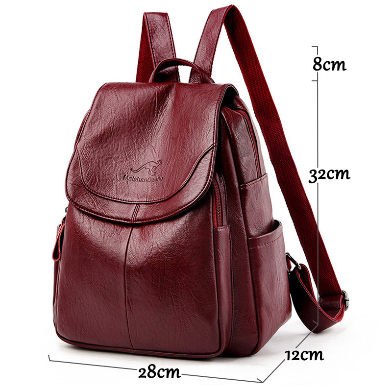 9 색 여성 부드러운 가죽 배낭 빈티지 여성 어깨 가방 - Leather Backpack Vintage 리뷰 및 가격