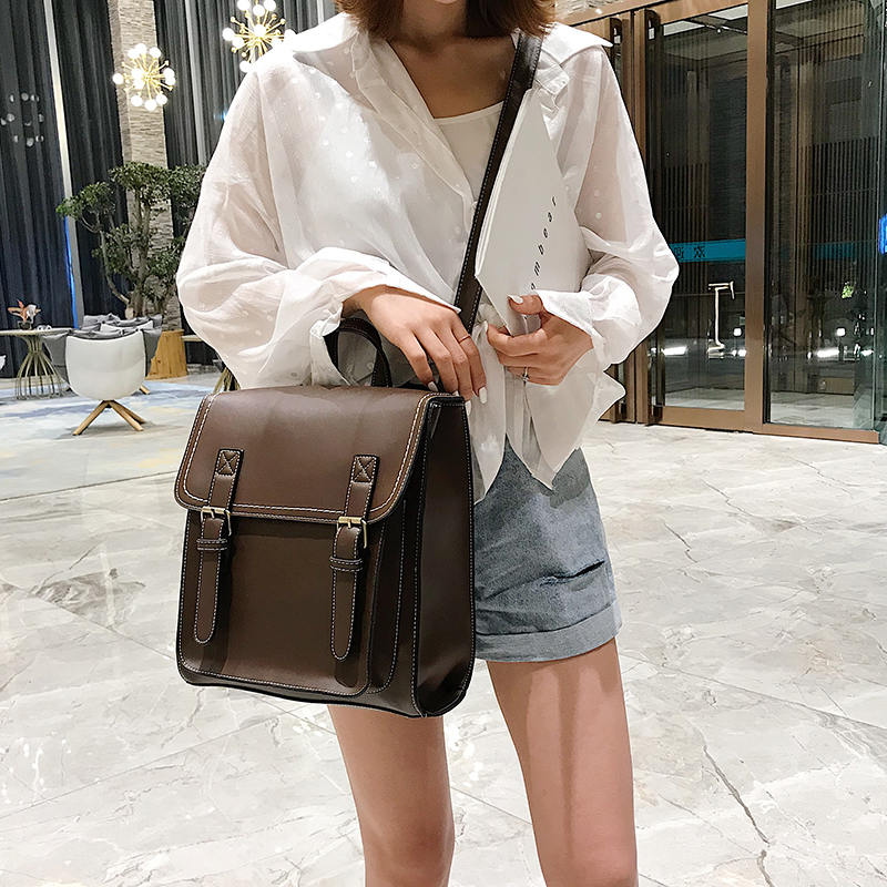 빈티지 배낭 여성 Pu 가죽 가방 여성 배낭 패션 학교 - Leather Backpack Vintage 리뷰 및 가격