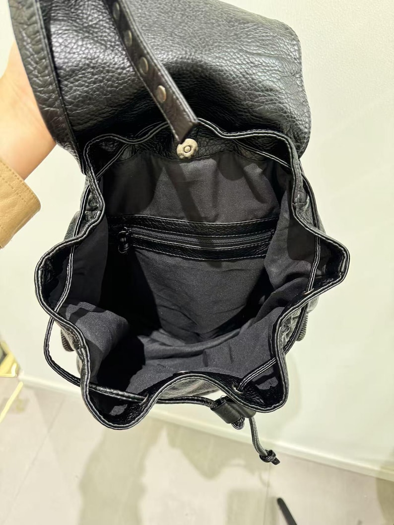 고딕 펑크 PU 가죽 숄더 백 리벳 Y2K 배낭 여성용 - Leather Backpack Vintage 리뷰 및 가격