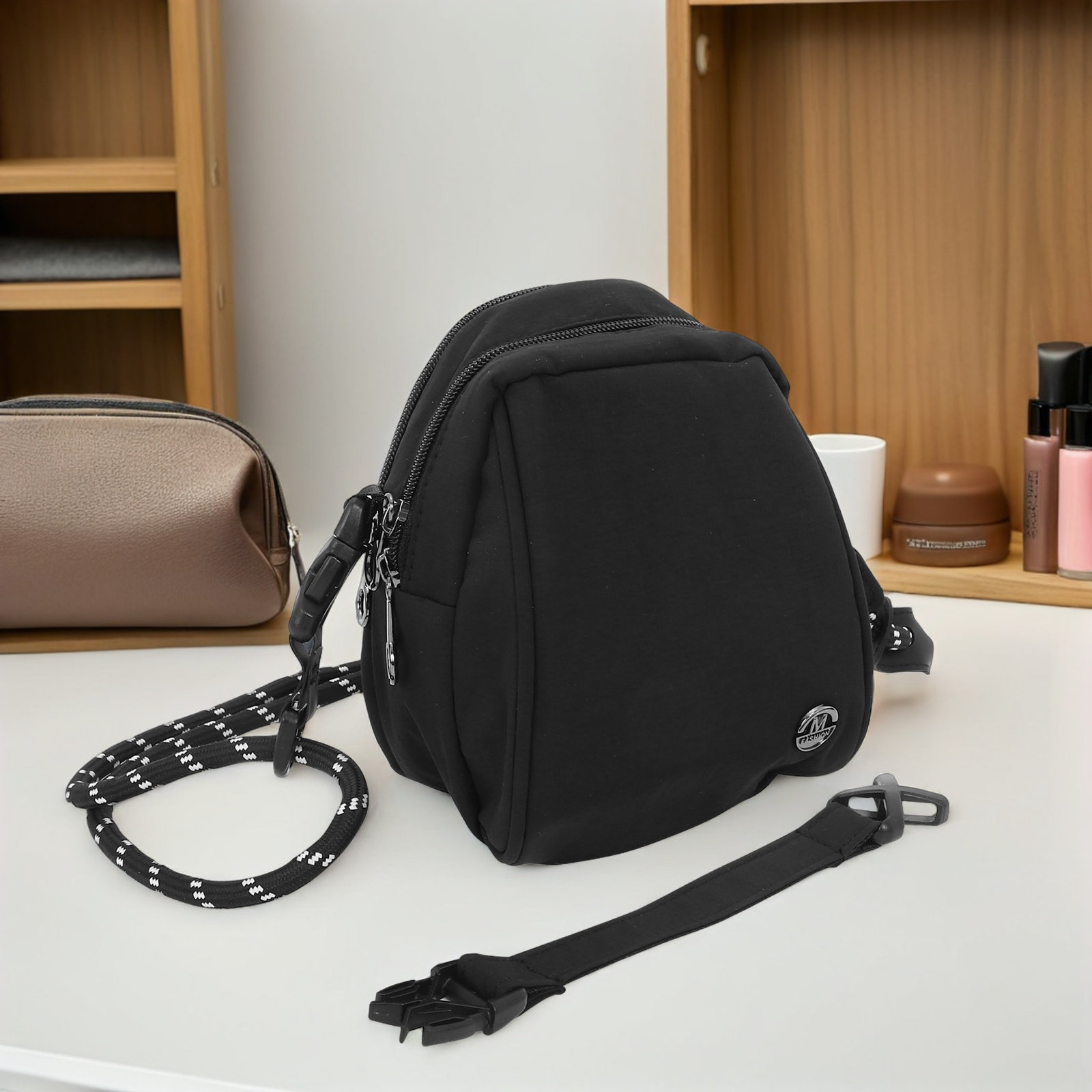 경량 블랙 쉘 백 크로스바디 숄더 파우치 유니섹스 소형 - Mini Backpack Purse 리뷰 및 가격