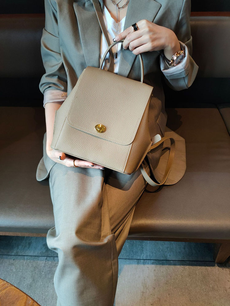 정품 가죽 배낭, 여성 캐주얼 패션, 빈티지 버클 플랩 - Leather Backpack Vintage 리뷰 및 가격