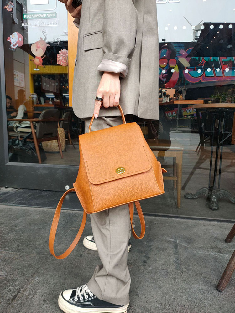 정품 가죽 배낭, 여성 캐주얼 패션, 빈티지 버클 플랩 - Leather Backpack Vintage 리뷰 및 가격