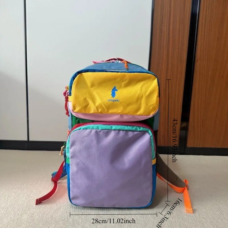 도파민 컬러 블록 백팩 경량 나일론 유니섹스 하이킹 데 - Canvas Backpack Casual 리뷰 및 가격