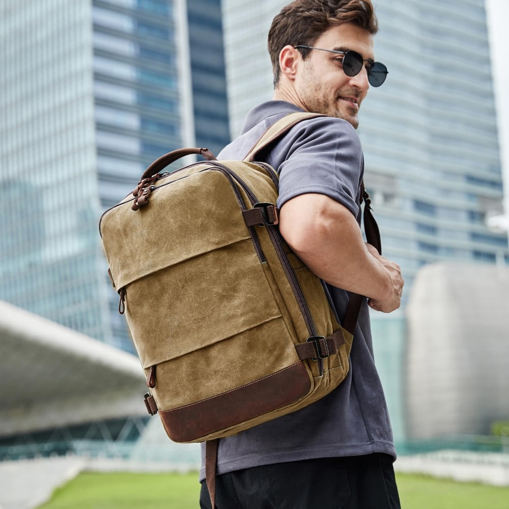 남성용 여행 백팩 - 기내 반입 가능, 비행기 탑승 허 - Canvas Backpack Casual 리뷰 및 가격