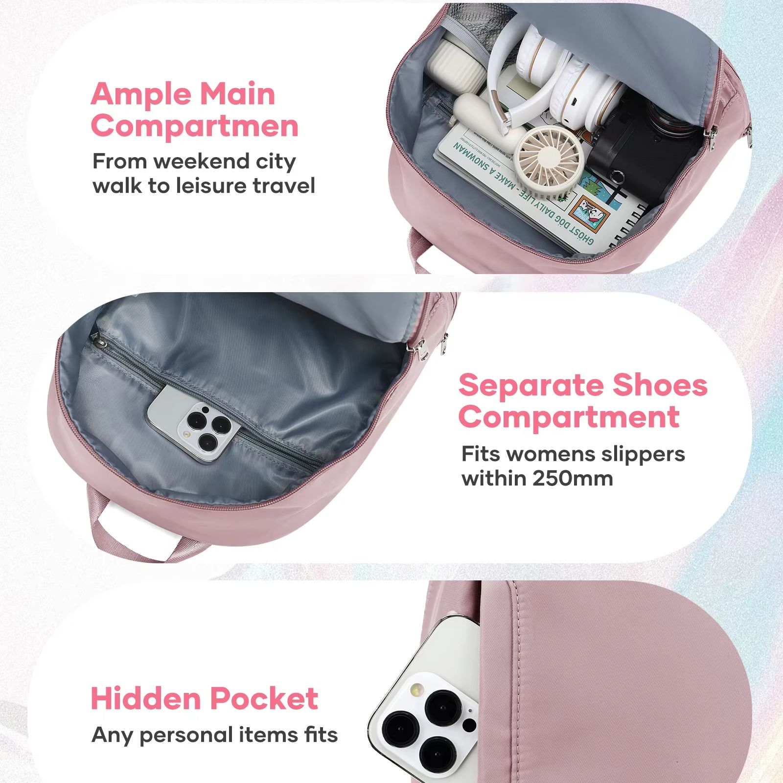 여성용 가방, 신발 수납공간이 있는 소형 스포츠 백팩, - Fashion Backpack Women 리뷰 및 가격
