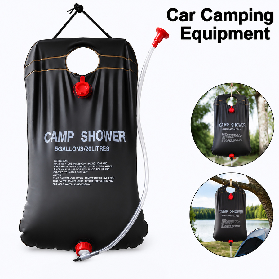 20L 캠핑용 태양열 샤워 물주머니, 자동차 RV 캠핑 - Hydration Pack Outdoor 리뷰 및 가격