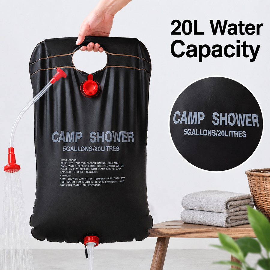 20L 캠핑용 태양열 샤워 물주머니, 자동차 RV 캠핑 - Hydration Pack Outdoor 리뷰 및 가격
