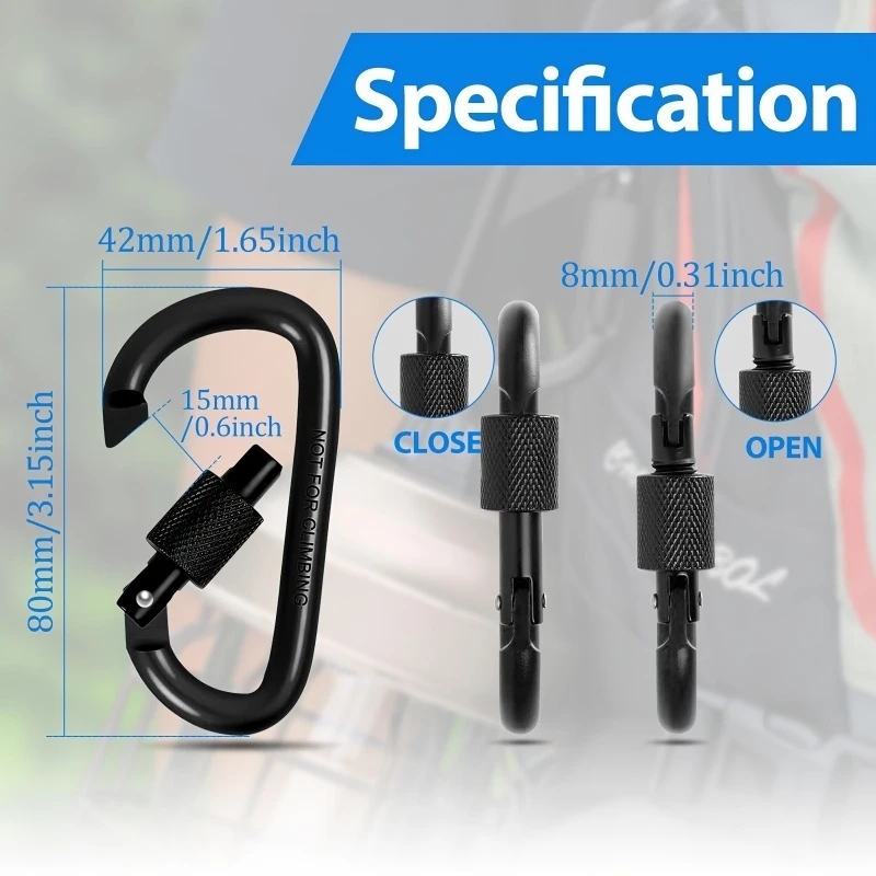 4Pcs 알루미늄 합금 D-링 Carabiner 해먹  - Backpack Insert Organizer 리뷰 및 가격