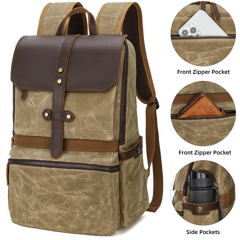빈티지 15.6 인치 노트북 배낭 여성 남성 왁스 캔버 - Laptop Backpack 15.6 리뷰 및 가격