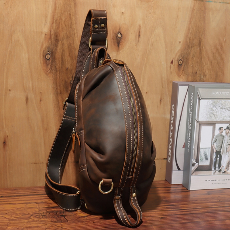남성용 럭셔리 슬링 체스트 백, 진짜 가죽 다기능 숄더 - Sling Backpack Shoulder 리뷰 및 가격