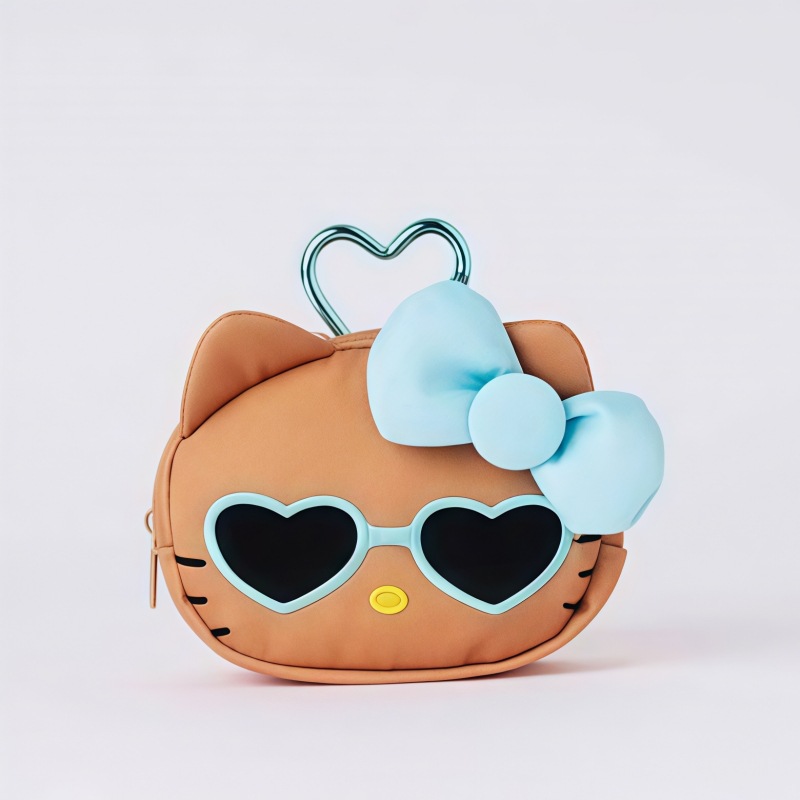 귀여운 브라운 헬로키티 미니 수납 가방 레오파드 프린트 - Mini Backpack Purse 리뷰 및 가격