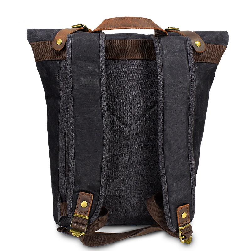 남자를위한 레트로 캔버스 가죽 배낭 방수 배낭 대용량  - Leather Backpack Vintage 리뷰 및 가격